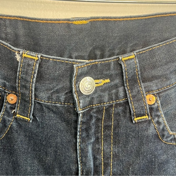 True Religion Womens Straight Leg Jeans Flap Pocket Sz 31 Slim Fit Retro Western - Picture 6 of 15